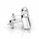 janice lab grown diamond earrings emerald bezel earrings