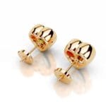 janice lab grown diamond earrings heart bezel studs