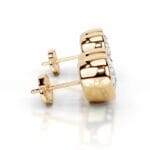 janice lab grown diamond earrings heart bezel studs