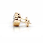 janice lab grown diamond earrings heart bezel studs