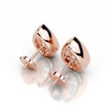 janice lab grown diamond earrings pear bezel studs