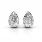 janice lab grown diamond earrings pear bezel studs
