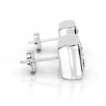 janice lab grown diamond earrings princess bezel studs