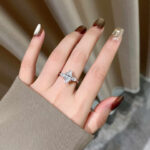 marquise & pear three stone lab diamond ring – minimal luxury gold design