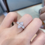 marquise & pear three stone lab diamond ring – minimal luxury gold design