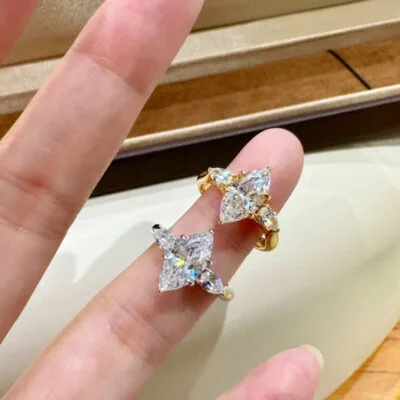 marquise & pear three stone lab diamond ring – minimal luxury gold design