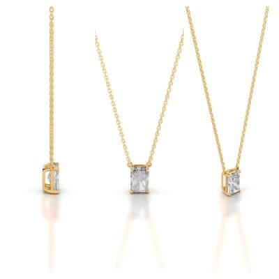 mary lab grown diamond pendant radiant diamond necklace(1)
