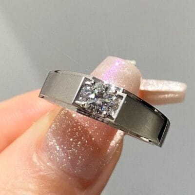 cnc08 platinum men’s rings – cnc crafted heavyweight luxury diamond ring for men