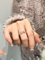 minimal matte platinum men’s ring with lab grown diamond