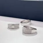 multi row pavé platinum men’s diamond ring – statement luxury design (14)