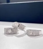 multi row pavé platinum men’s diamond ring – statement luxury design (9)