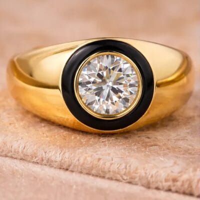 nature inspired marquise lab diamond ring – organic vine leaf design in solid gold