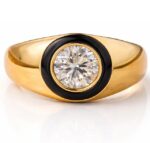 nature inspired marquise lab diamond ring – organic vine leaf design in solid gold