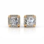ophelia oval brilliant halo stud earrings lab grown diamond earrings igi e/vs vvs/ex (复制)