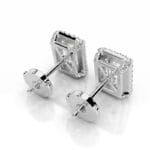 ophelia oval brilliant halo stud earrings lab grown diamond earrings igi e/vs vvs/ex (复制)