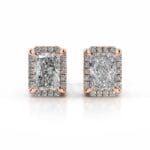 ophelia oval brilliant halo stud earrings lab grown diamond earrings igi e/vs vvs/ex (复制)