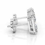 ophelia oval brilliant halo stud earrings lab grown diamond earrings igi e/vs vvs/ex (复制)