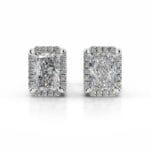 ophelia oval brilliant halo stud earrings lab grown diamond earrings igi e/vs vvs/ex (复制)