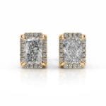 ophelia oval brilliant halo stud earrings lab grown diamond earrings igi e/vs vvs/ex (复制)