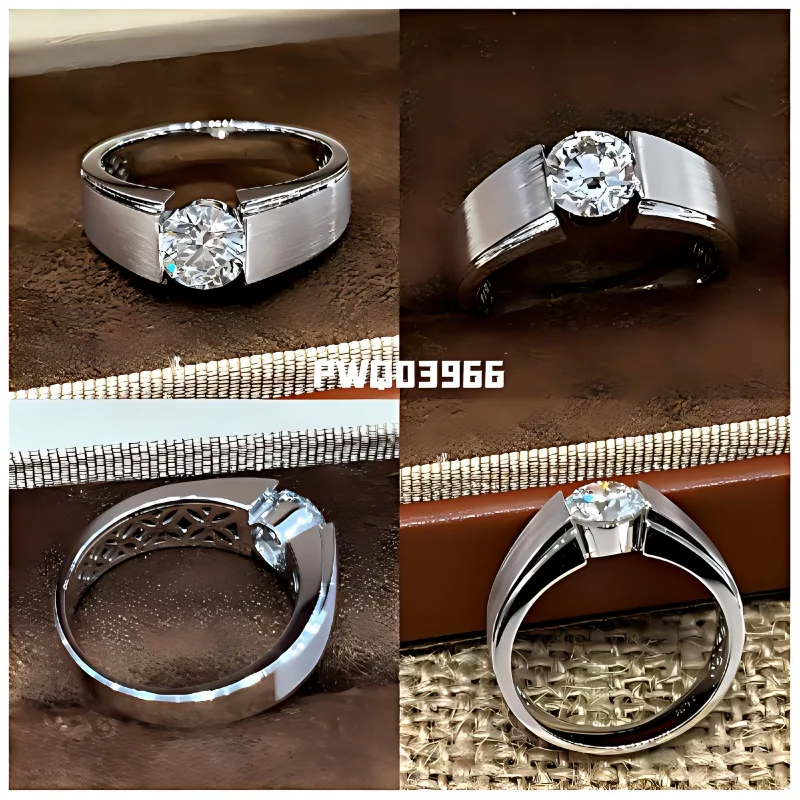 9k gold men’s diamond rings – affordable lab grown statement collection