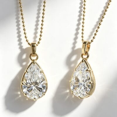 true halo diamond necklace round lab grown diamond (复制) rose gold