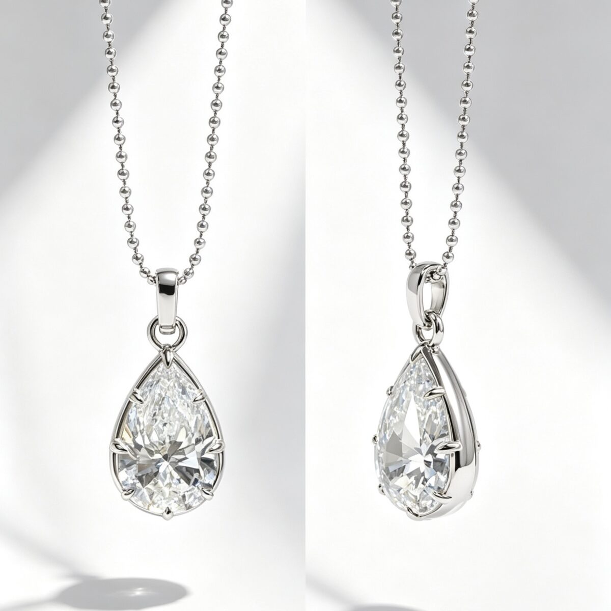 true halo diamond necklace round lab grown diamond (复制) rose gold