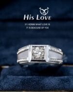 statement platinum men’s ring with lab grown diamond – multi detail luxury band (10)