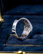 statement platinum men’s ring with lab grown diamond – multi detail luxury band (8)