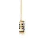 susan lab grown diamond pendant round shape 3 stones style necklace