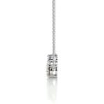 susan lab grown diamond pendant round shape 3 stones style necklace
