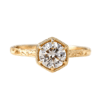vintage castle bezel lab diamond ring (1)