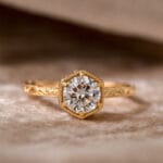 vintage castle bezel lab diamond ring (5)