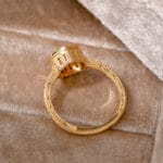 vintage castle bezel lab diamond ring (8)