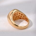 vintage halo signet diamond ring unisex old money lab grown diamond statement ring