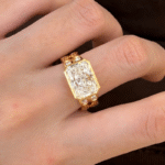 athena radiant cut lab diamond double chain ring