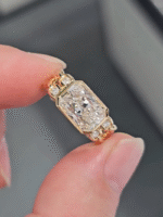athena radiant cut lab diamond double chain ring
