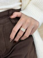 athena radiant cut lab diamond double chain ring