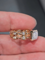 athena radiant cut lab diamond double chain ring