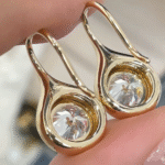 aurelia 3ct total lab grown diamond drop earrings | old money bubble bezel style