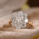 vintage european royal style marquise lab diamond engagement ring – filigree ring in 14k / 18k gold (复制)