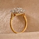 vintage european royal style marquise lab diamond engagement ring – filigree ring in 14k / 18k gold (复制)