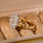 vintage european royal style marquise lab diamond engagement ring – filigree ring in 14k / 18k gold (复制)