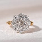 vintage european royal style marquise lab diamond engagement ring – filigree ring in 14k / 18k gold (复制)