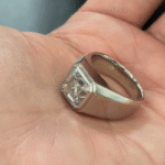 kael asscher cut lab diamond signet ring old money bezel set statement
