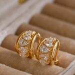 seraphina lab grown diamond hoop earrings | gradient teardrop cut