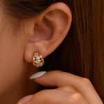 seraphina lab grown diamond hoop earrings | gradient teardrop cut