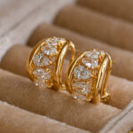 seraphina lab grown diamond hoop earrings | gradient teardrop cut