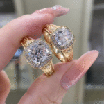 vintage cushion halo lab diamond ring antique inspired milgrain engagement ring