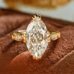 vintage european royal style marquise lab diamond engagement ring – filigree ring in 14k / 18k gold