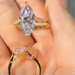 vintage european royal style marquise lab diamond engagement ring – filigree ring in 14k / 18k gold